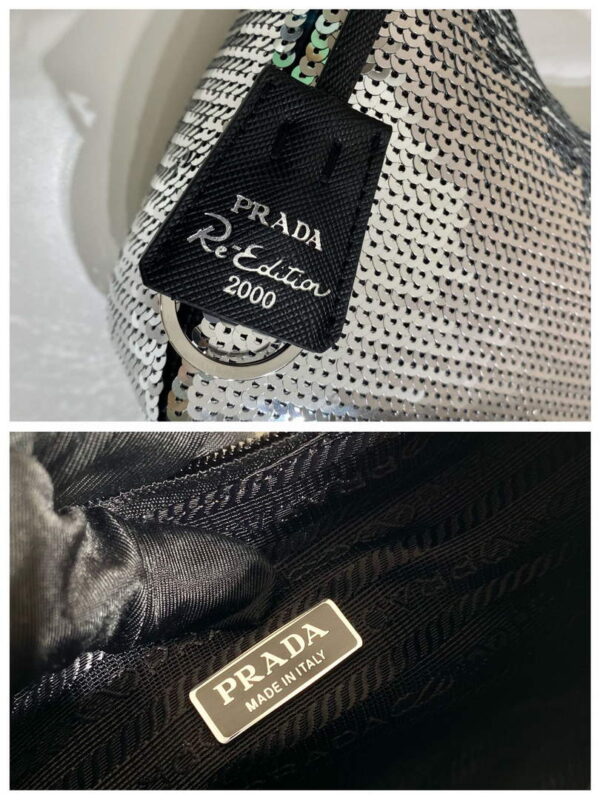 Replica Prada 1NE515 Re-Edition 2000 Re-Nylon mini-bag Silver 7