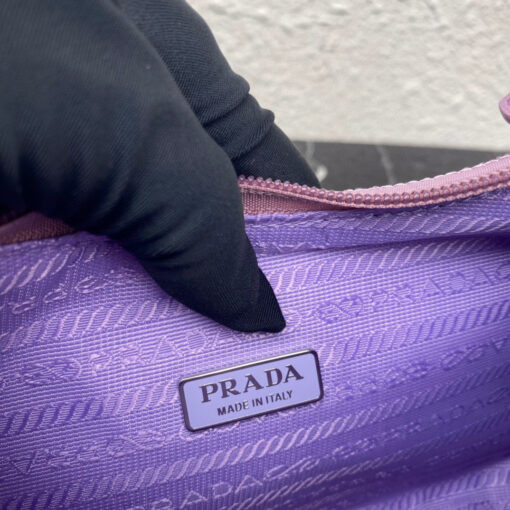 Replica Prada 1NE515 Re-Edition 2000 sequined Re-Nylon mini-bag Purple 8