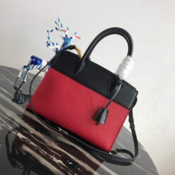 Replica Prada 1BA046 Medium Esplanade Leather Tote Bag Red and Black 2