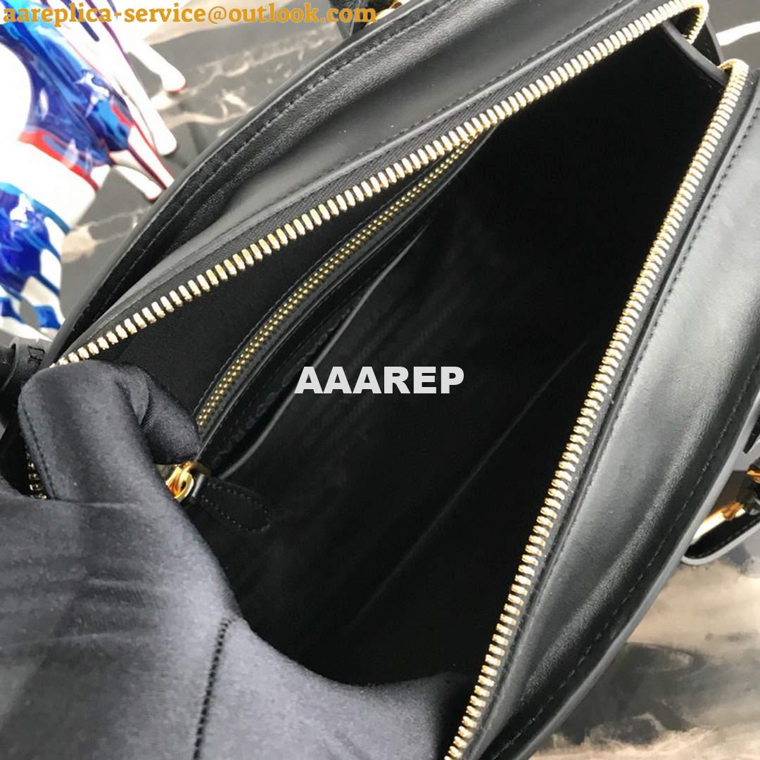 Replica Prada 1BA046 Medium Esplanade Leather Tote Bag Apricot and Black 7 Replica Prada 1BA046 Medium Esplanade Leather Tote Bag Apricot and Black 7
