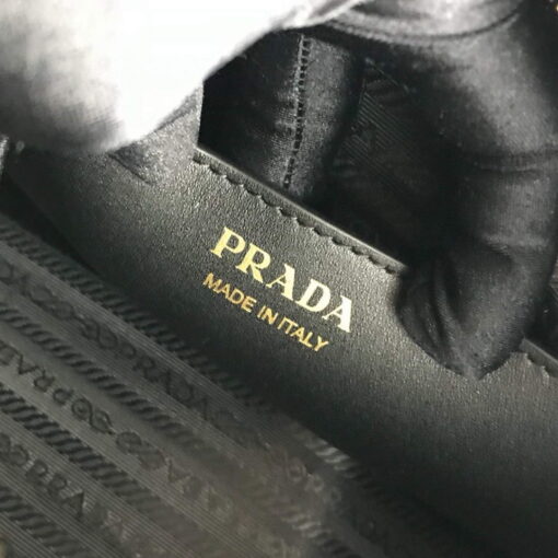 Replica Prada 1BA046 Medium Esplanade Leather Tote Bag Apricot and Black 8