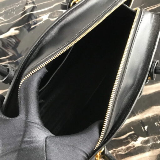 Replica Prada 1BA046 Medium Esplanade Leather Tote Bag Grey and Black 8