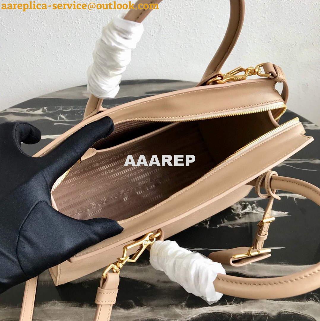 Replica Prada 1BA046 Medium Esplanade Leather Tote Bag Apricot 8 Replica Prada 1BA046 Medium Esplanade Leather Tote Bag Apricot 8