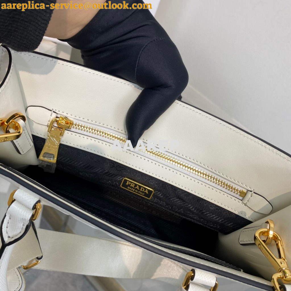 Replica Prada 1BA337 Medium Saffiano leather handbag White 8 Replica Prada 1BA337 Medium Saffiano leather handbag White 8