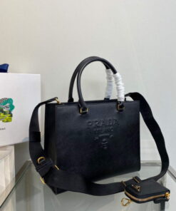 Replica Prada 1BA337 Medium Saffiano leather handbag Black 2