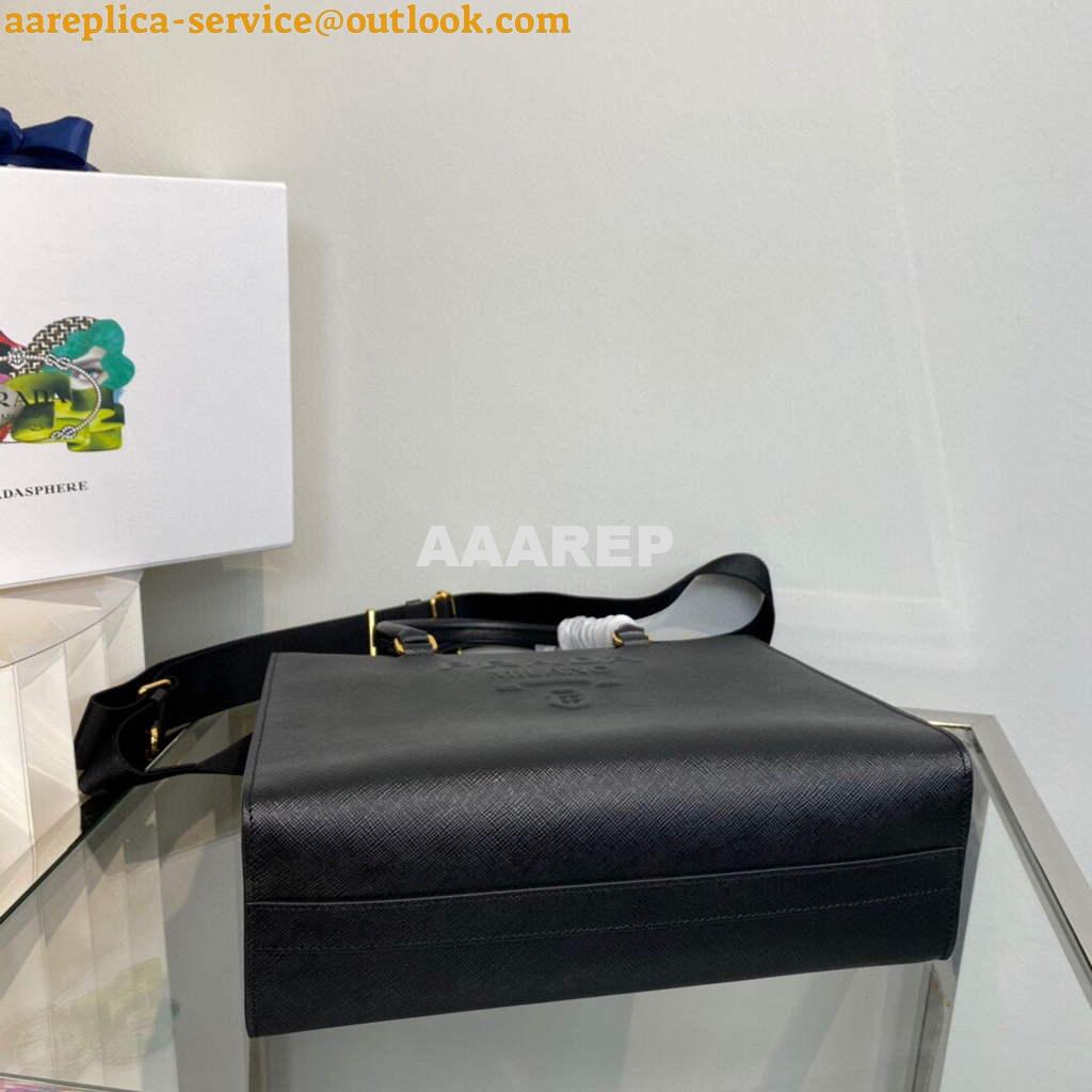 Replica Prada 1BA337 Medium Saffiano leather handbag Black 4 Replica Prada 1BA337 Medium Saffiano leather handbag Black 4