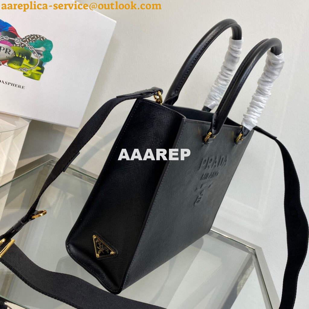 Replica Prada 1BA337 Medium Saffiano leather handbag Black 5 Replica Prada 1BA337 Medium Saffiano leather handbag Black 5