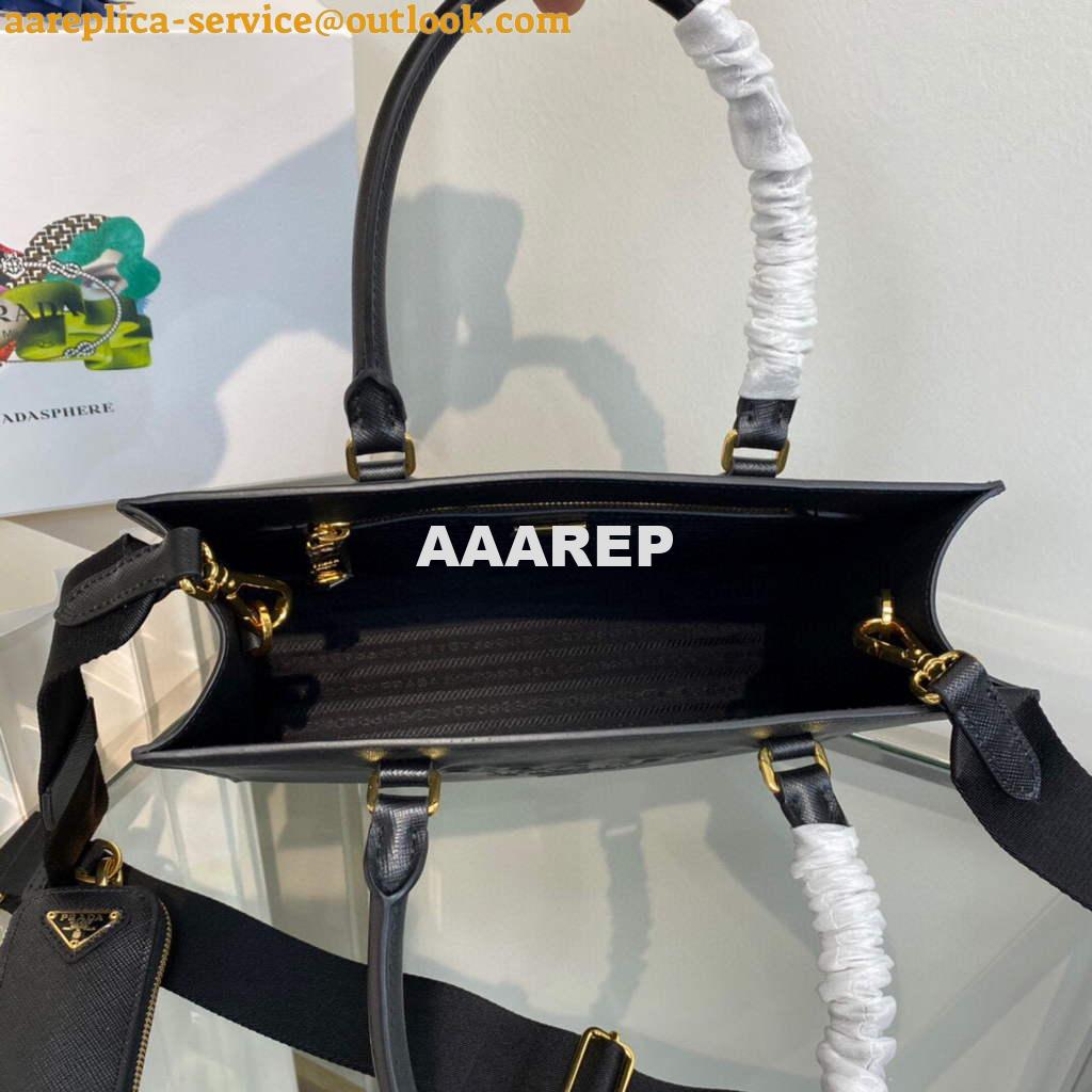 Replica Prada 1BA337 Medium Saffiano leather handbag Black 7 Replica Prada 1BA337 Medium Saffiano leather handbag Black 7