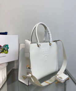 Replica Prada 1BA335 Large Saffiano leather handbag White 2