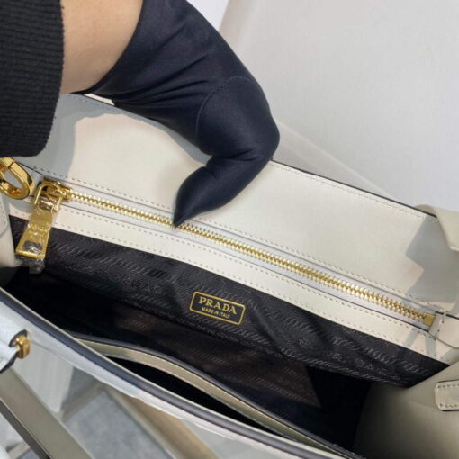 Replica Prada 1BA335 Large Saffiano leather handbag White 8