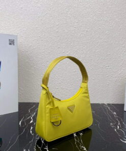 Replica Prada 1NE515 Re-Nylon Re-Edition 2000 mini-bag Lemon Yellow 2