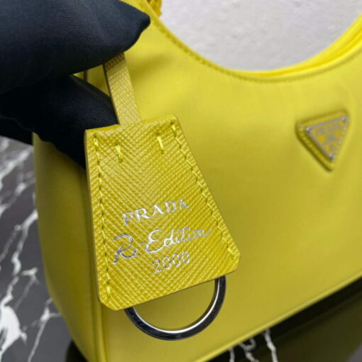 Replica Prada 1NE515 Re-Nylon Re-Edition 2000 mini-bag Lemon Yellow 5