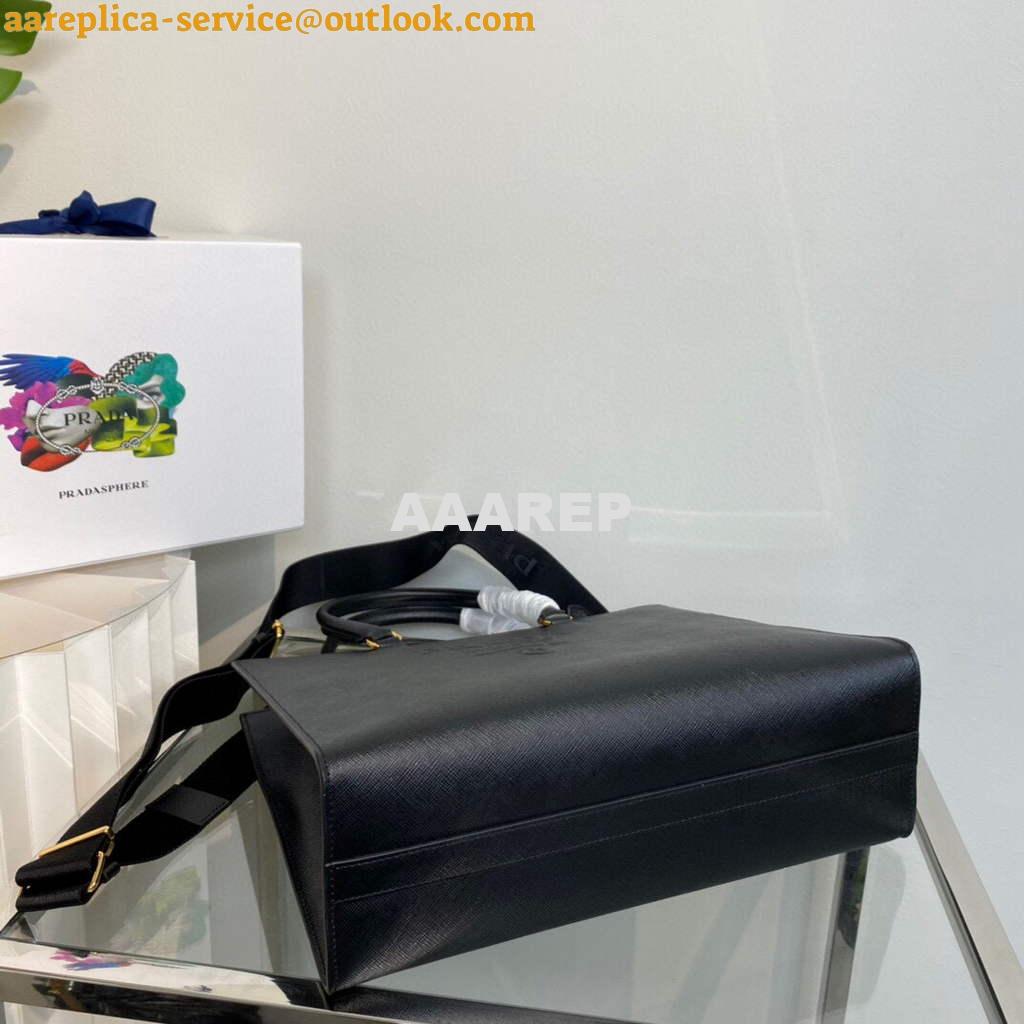 Replica Prada 1BA335 Large Saffiano leather handbag Black 4 Replica Prada 1BA335 Large Saffiano leather handbag Black 4
