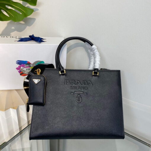 Replica Prada 1BA335 Large Saffiano leather handbag Black 6
