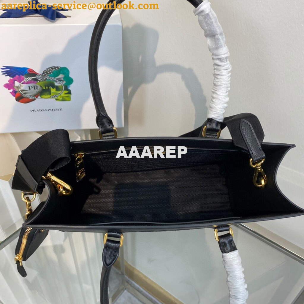 Replica Prada 1BA335 Large Saffiano leather handbag Black 7 Replica Prada 1BA335 Large Saffiano leather handbag Black 7