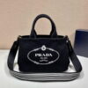 Replica Prada 1BG439 Denim Tote bag black 10 Replica Prada 1BG439 Denim Tote bag black 10