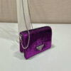 Replica Prada Cardholder with shoulder strap and sequins 1MR024 Purple