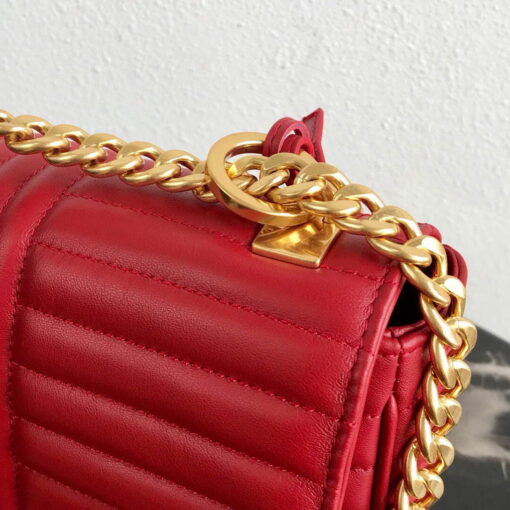 Replica Prada 1BD108 Medium Leather Prada Diagramme Bag Red 7
