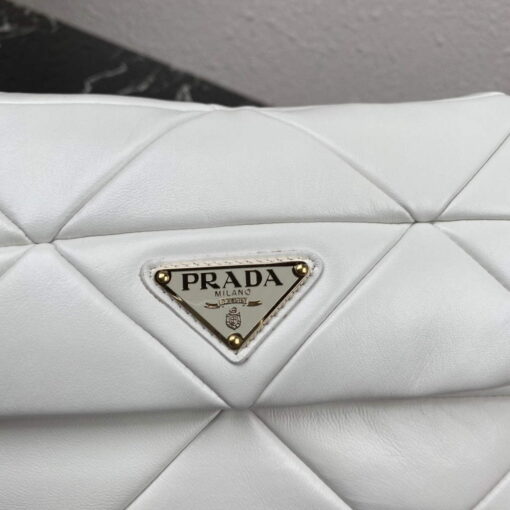 Replica Prada 1BD292 Prada System nappa leather patchwork Bag White 3