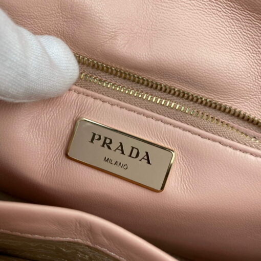 Replica Prada 1BD292 Prada System nappa leather patchwork Bag Light Pink 8