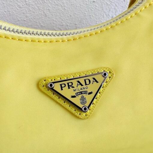 Replica Prada 1BH204 Prada Re-Edition 2005 Nylon Bag Light Yellow 4