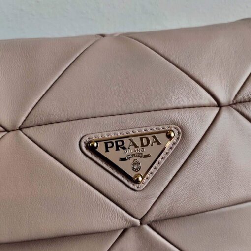 Replica Prada 1BD292 Prada System nappa leather patchwork Bag Apricot 4