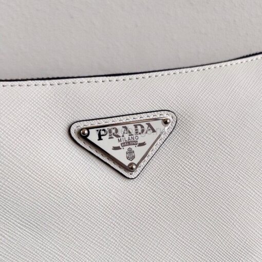 Replica Prada 2VH113 Saffiano leather shoulder Bag in White 5