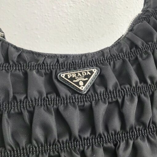 Replica Prada 1NE204 Prada Nylon and Saffiano Leather Mini Bag in Black 4