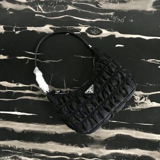 Replica Prada 1NE204 Prada Nylon and Saffiano Leather Mini Bag in Black 6