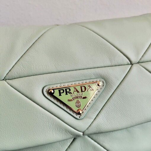 Replica Prada 1BD292 Prada System nappa leather patchwork Bag Green 4