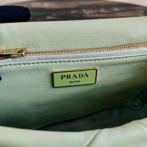 Replica Prada 1BD292 Prada System nappa leather patchwork Bag Green 8