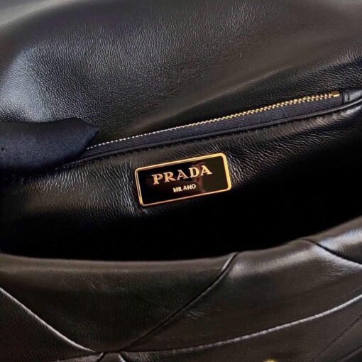 Replica Prada 1BD292 Prada System nappa leather patchwork Bag Black 7
