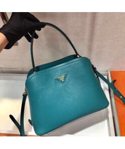 Replica Prada 1BA282 Medium Saffiano Leather Prada Matinee Bag Blue