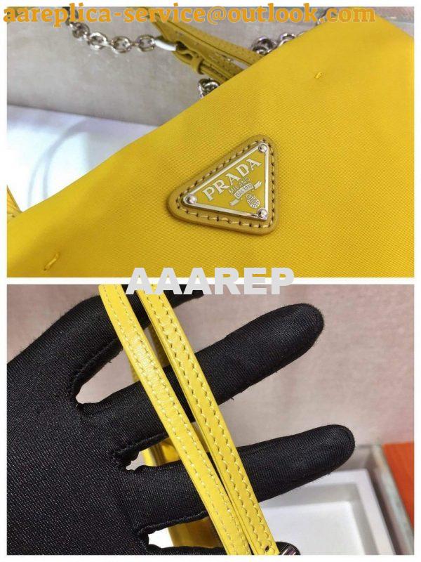 Replica Prada 1BA252 Nylon Handbag Yellow 3 Replica Prada 1BA252 Nylon Handbag Yellow 3