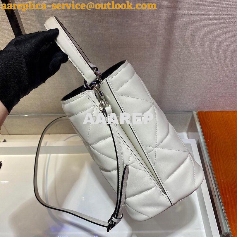 Replica Prada 1BA212 Medium Saffiano Leather Prada Panier Bag in White 4 Replica Prada 1BA212 Medium Saffiano Leather Prada Panier Bag in White 4