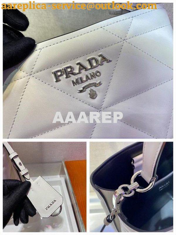 Replica Prada 1BA212 Medium Saffiano Leather Prada Panier Bag in White 7 Replica Prada 1BA212 Medium Saffiano Leather Prada Panier Bag in White 7