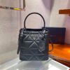 Replica Prada 1BA212 Medium Saffiano Leather Prada Panier Bag Black 10