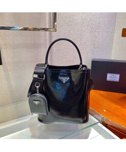 Replica Prada 1BA212 Medium Saffiano Leather Prada Panier Bag Black