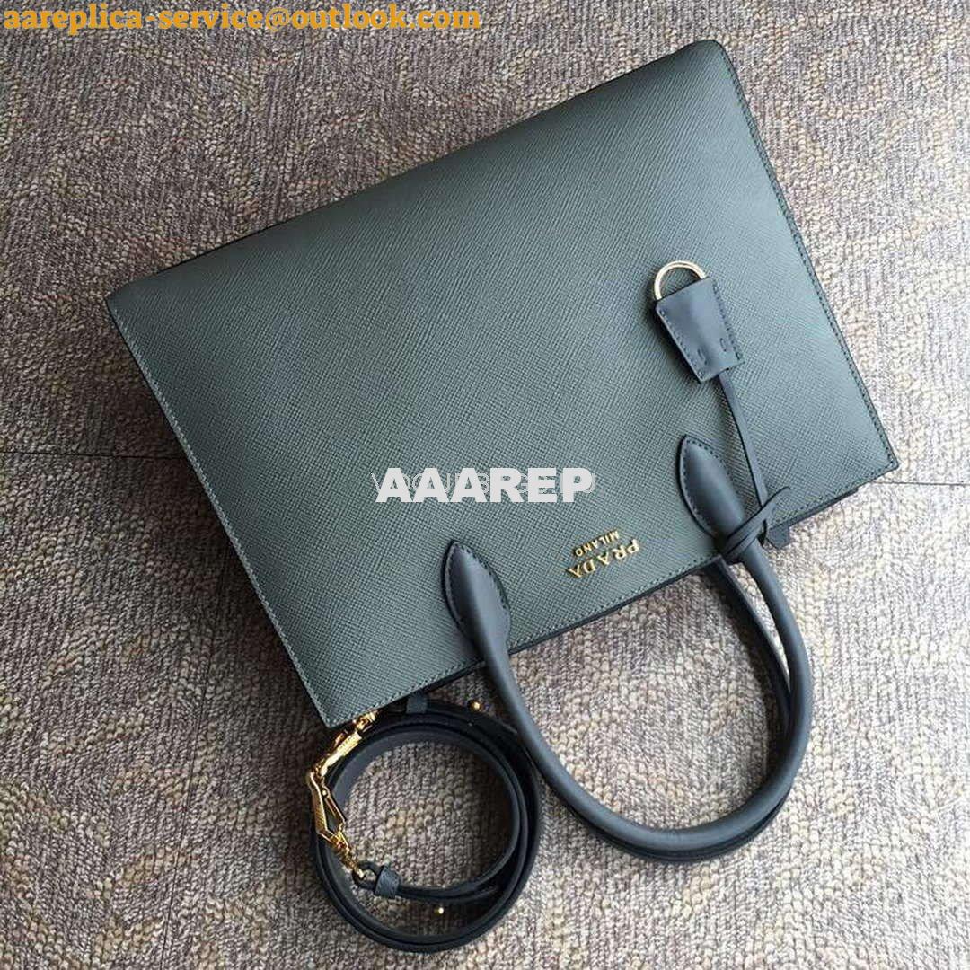 Replica Prada 1BA153 Large Saffiano Leather Handbag in Gray 4 Replica Prada 1BA153 Large Saffiano Leather Handbag in Gray 4