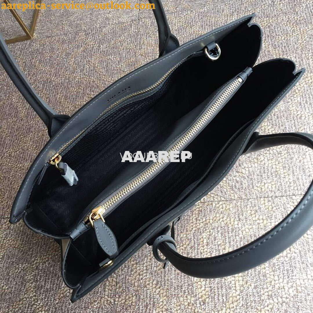 Replica Prada 1BA153 Large Saffiano Leather Handbag in Gray 7 Replica Prada 1BA153 Large Saffiano Leather Handbag in Gray 7