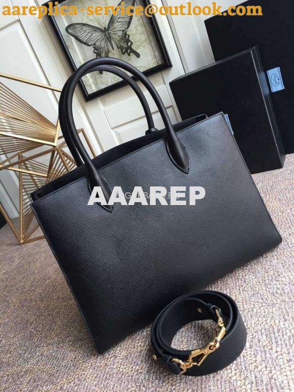 Replica Prada 1BA153 Large Saffiano Leather Handbag in Black 3 Replica Prada 1BA153 Large Saffiano Leather Handbag in Black 3