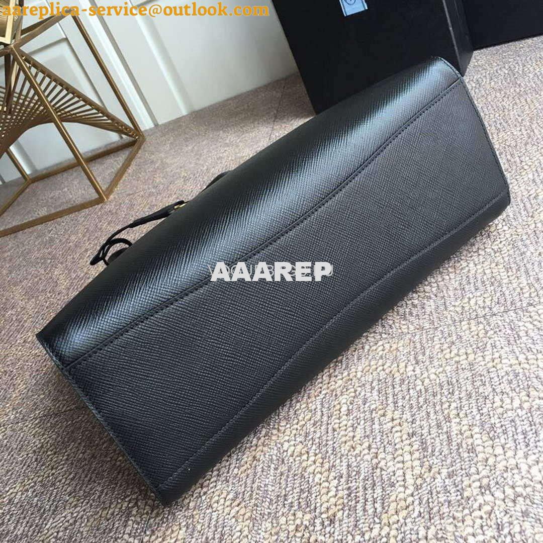 Replica Prada 1BA153 Large Saffiano Leather Handbag in Black 6 Replica Prada 1BA153 Large Saffiano Leather Handbag in Black 6