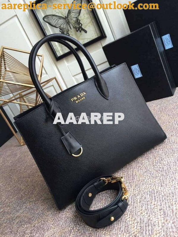 Replica Prada 1BA153 Large Saffiano Leather Handbag in Black 8 Replica Prada 1BA153 Large Saffiano Leather Handbag in Black 8