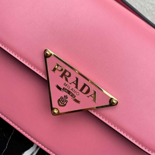 Replica Prada 1BD320 Prada Emblème Saffiano Shoulder Bag Pink 4