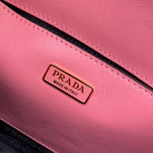 Replica Prada 1BD320 Prada Emblème Saffiano Shoulder Bag Pink 8