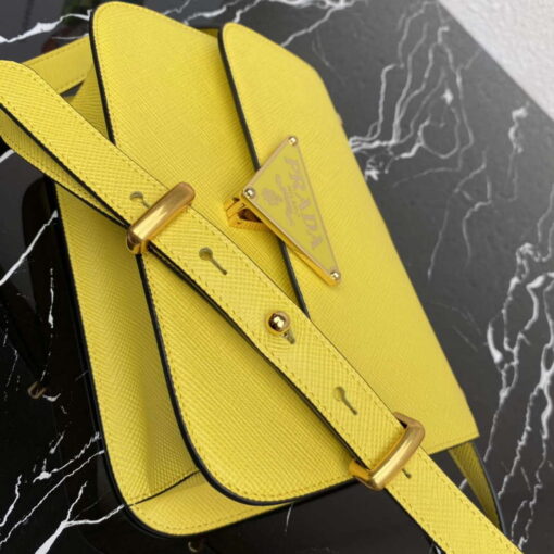 Replica Prada 1BD320 Prada Emblème Saffiano Shoulder Bag Yellow 6