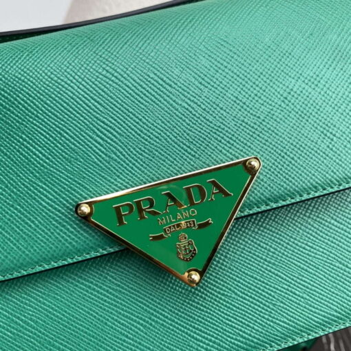 Replica Prada 1BD320 Prada Emblème Saffiano Shoulder Bag Green 3