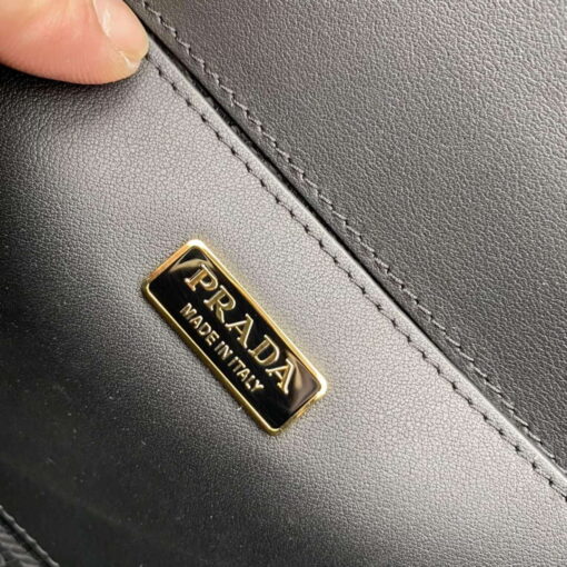 Replica Prada 1BD320 Prada Emblème Saffiano Shoulder Bag Black 8