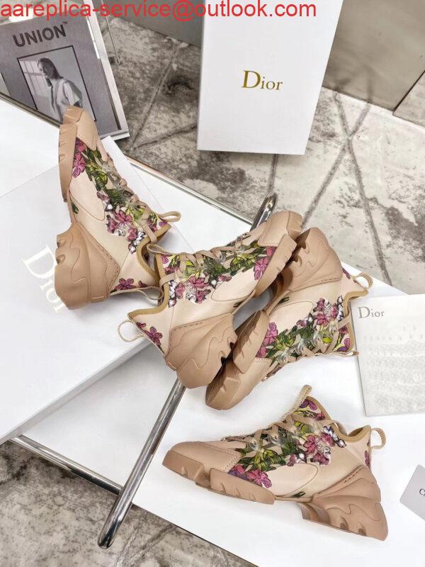 Replica Dior Women‘s SNEAKER Dior Oblique Canvas D81120 Brown and Pink 4