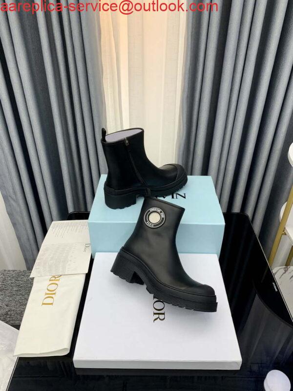 Replica Dior Women’s Shoes – Dior Symbol Ankle Boot – KCI770VSO_S900 – Black 5
